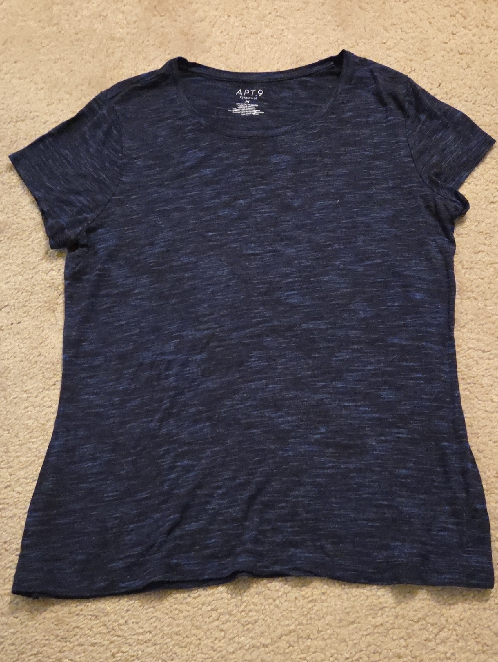 Apt. 9 Heathered Navy Short Sleeve Tee